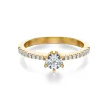 Pierścionek złoty z diamentami